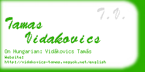 tamas vidakovics business card