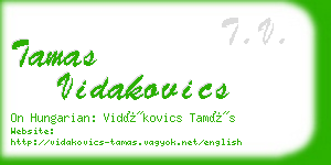 tamas vidakovics business card